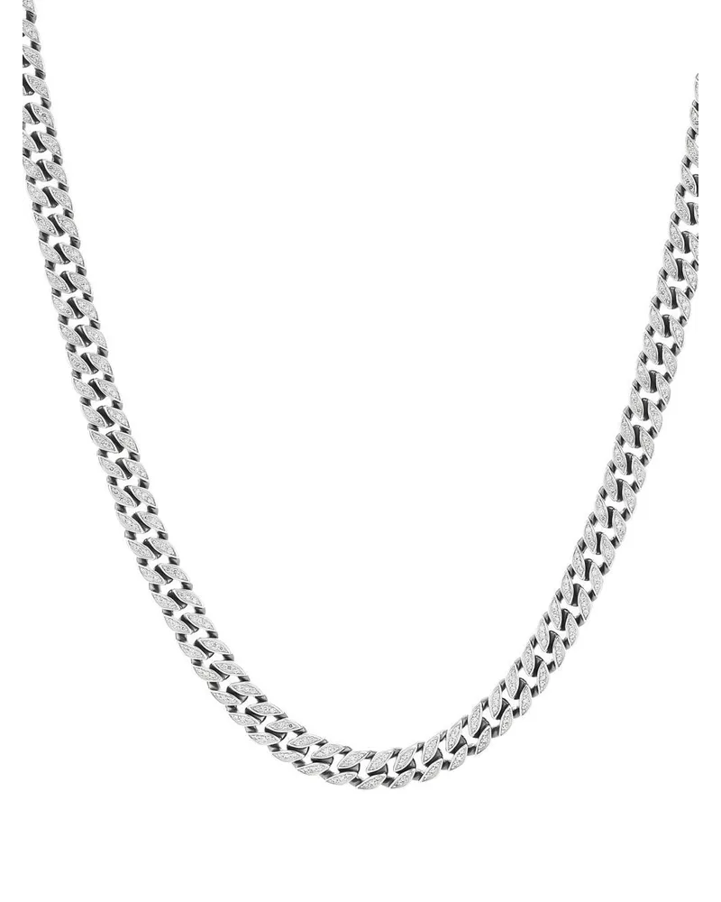 David Yurman Panzerkette mit Diamanten 8mm - Silber Silber