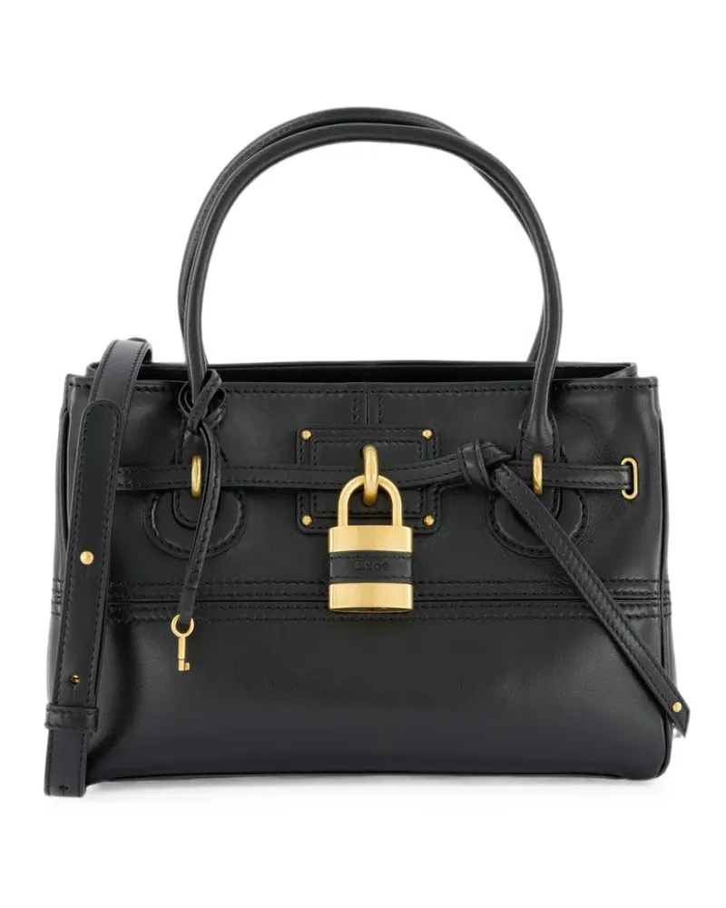 Chloé padlock leather tote bag - Schwarz Schwarz