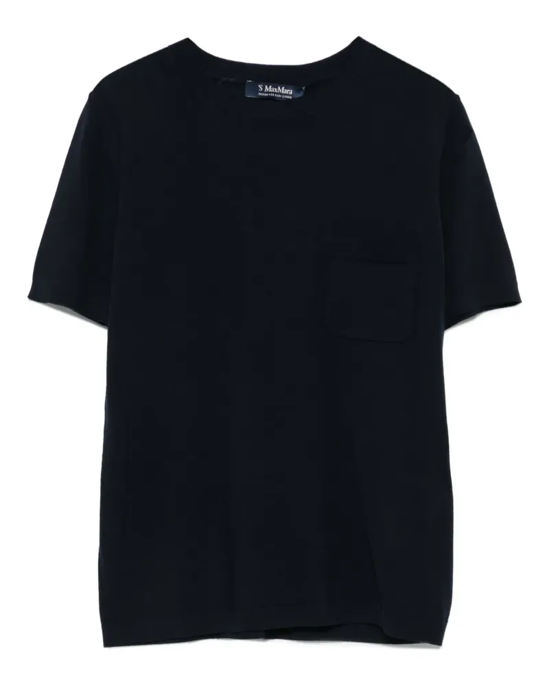 Max Mara T-Shirt aus Wolle - Blau Blau