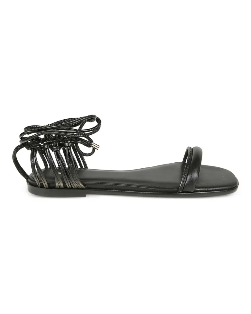 Patrizia Pepe Square Essential Fly leather sandals - Schwarz Schwarz