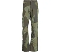 Jeans mit Patchwork-Design - Grün