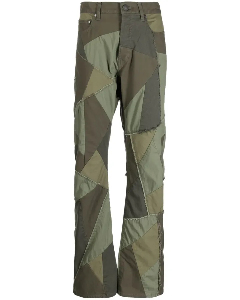 John Elliott + Co Jeans mit Patchwork-Design - Grün Grün