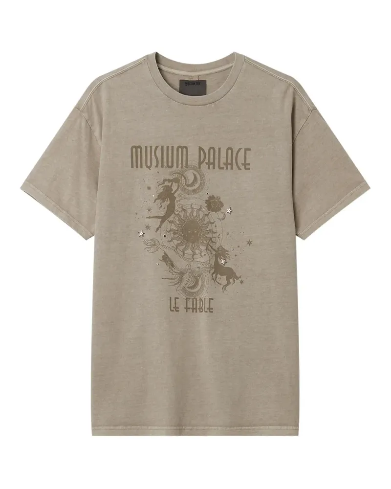 Musium Div. T-Shirt mit grafischem Print - Nude Nude