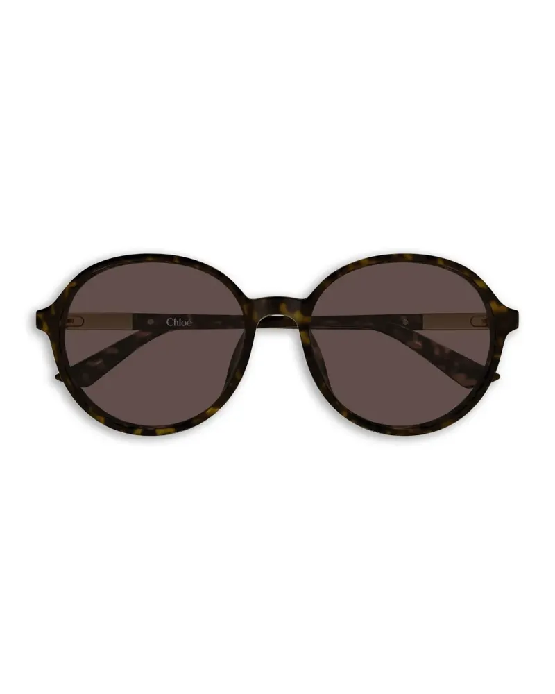 Chloé Sonnenbrille mit rundem Gestell - Braun Braun
