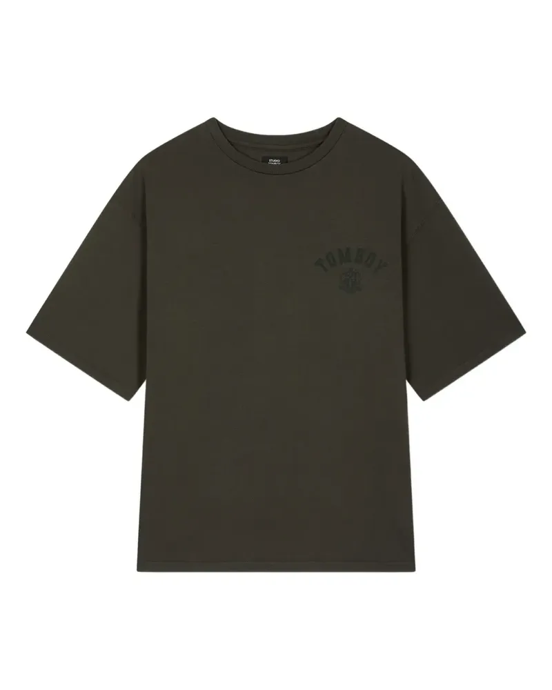 STUDIO TOMBOY T-Shirt mit Emblem-Print - Grau Grau