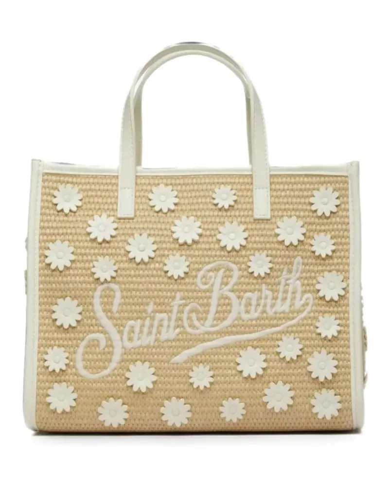MC2 Saint Barth Vivian Tote Bag mit Blumenapplikation - Nude Nude