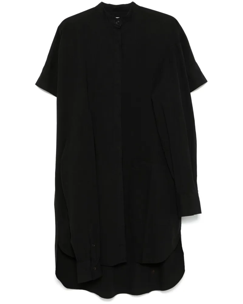Henrik Vibskov Fold Hemdkleid - Schwarz Schwarz