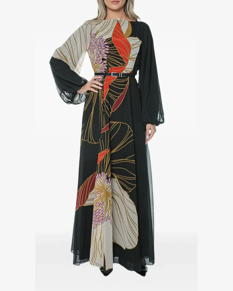 Ted Baker Cammeli floral-print maxi dress - Schwarz Schwarz
