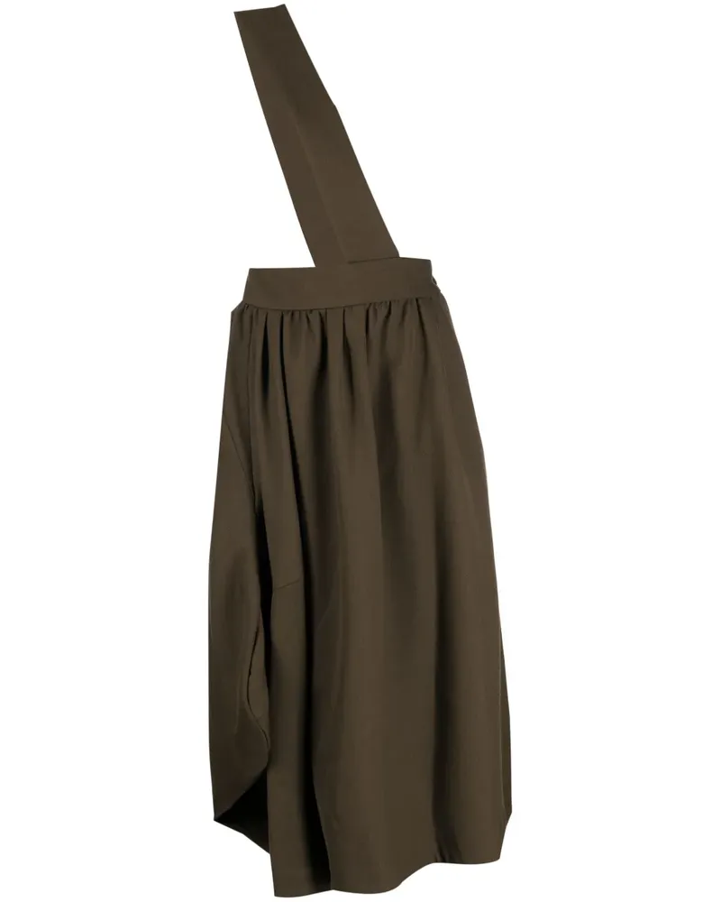 Comme des Garçons Asymmetrisches Midikleid - Grün Grün