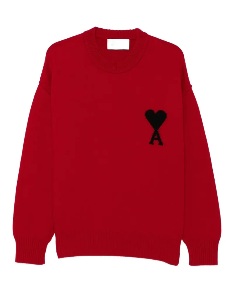 AMI Paris Ami de Coeur intarsia-knit sweater - Rot Rot