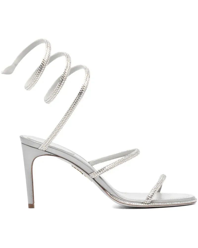 René Caovilla Cleo Sandalen 100mm - Silber Silber