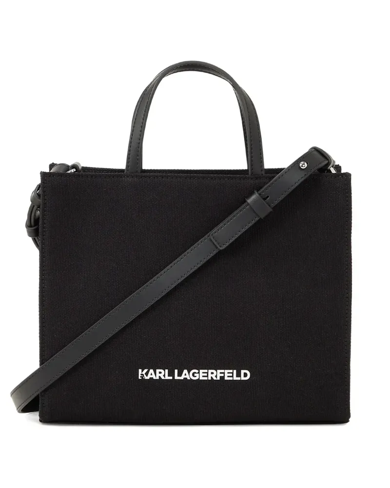 Karl Lagerfeld Tote Bag mit kleinem Ikonen-Print - Schwarz Schwarz