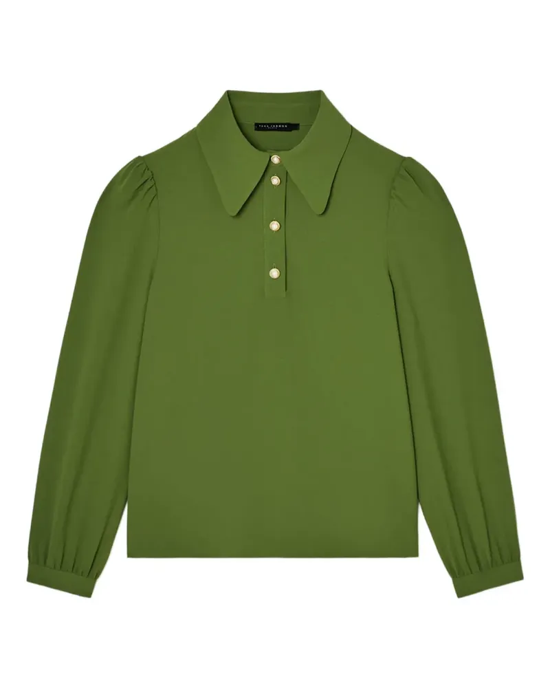 Tara Jarmon Poloshirt mit Puffärmeln - Grün Grün