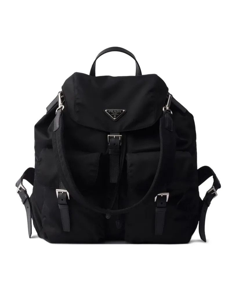 Prada Rucksack mit Vordertasche - Schwarz Schwarz