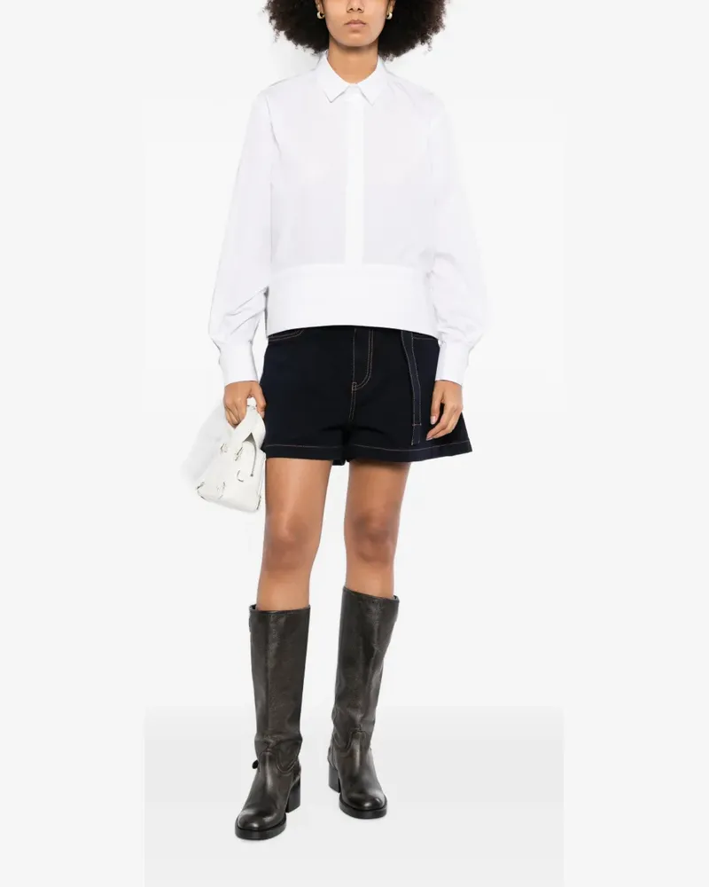 Sacai T-Shirt im Layering-Look - Weiß Weiß