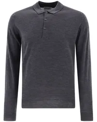 John Smedley Poloshirt aus Merinowolle Grau