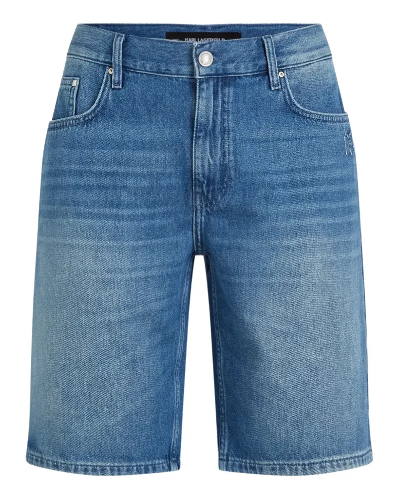 Karl Lagerfeld Gerade Jeans-Shorts - Blau Blau