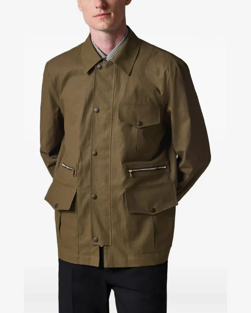 Paul Smith Hemdjacke mit aufgesetzten Taschen - Braun Braun