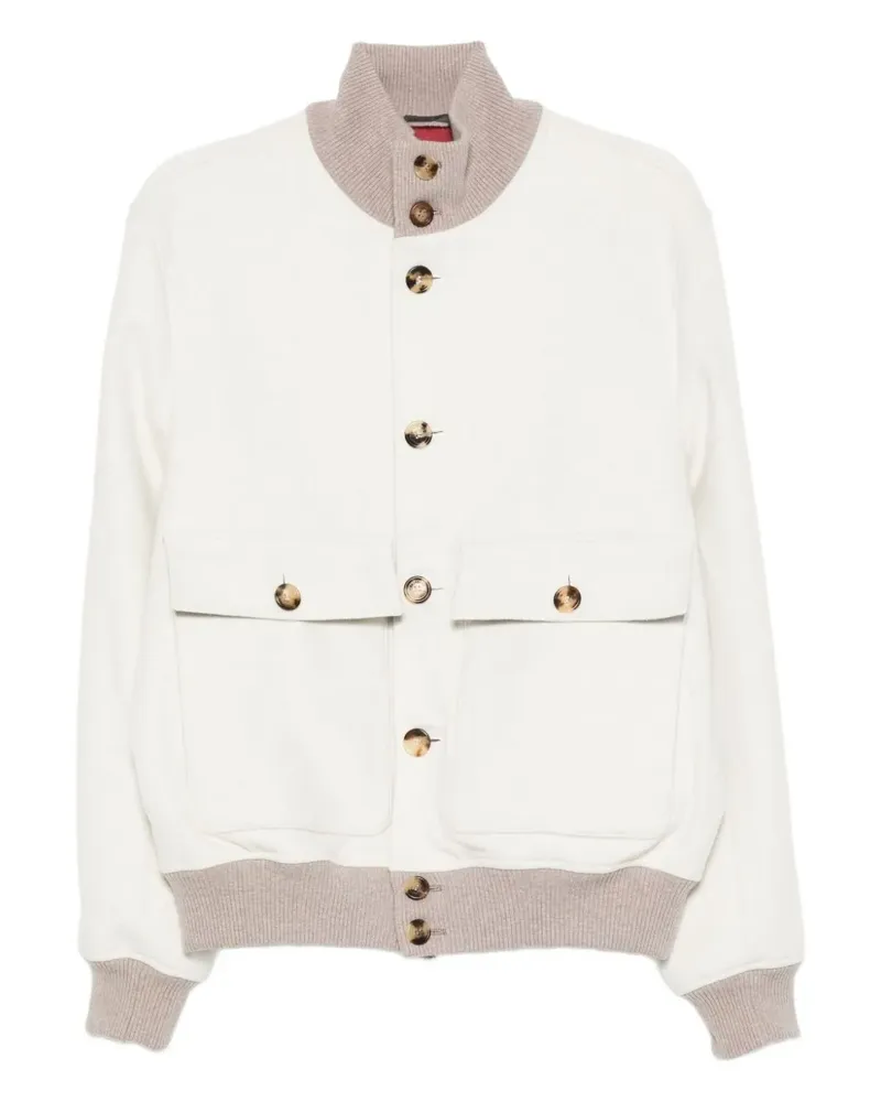 Brunello Cucinelli Jacke mit aufgesetzter Tasche - Weiß Weiß