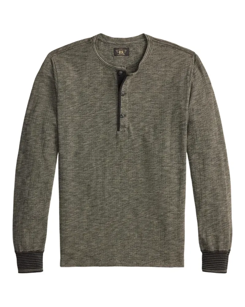 Ralph Lauren Klassisches Henley-Hemd - Schwarz Schwarz