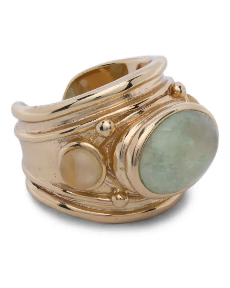 Gas Bijoux Simone stone-embellished layered rings - Gold Gold
