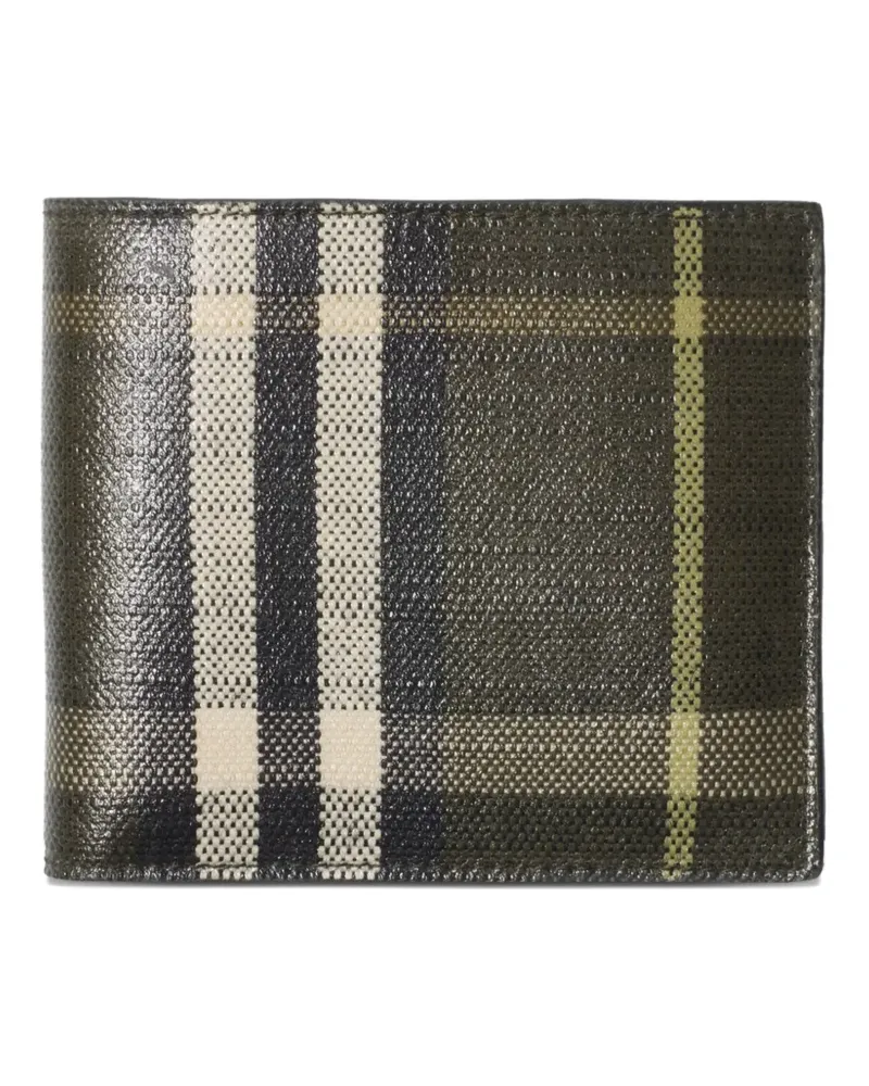Burberry Kariertes Portemonnaie - Grün Grün