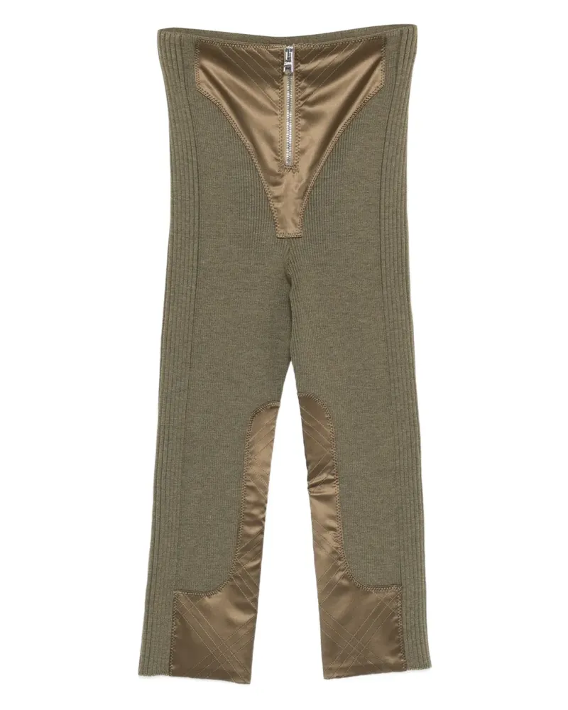 Jean Paul Gaultier zip-fastening panel-detail trousers - Grün Grün