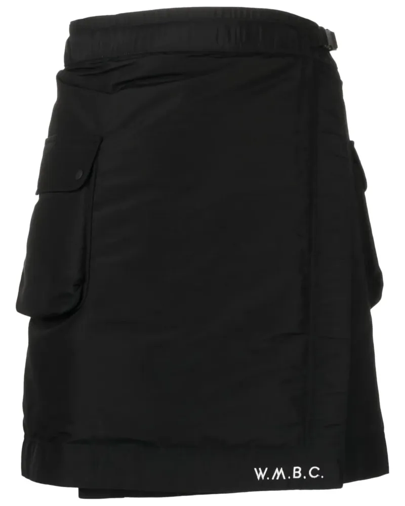 White Mountaineering Gewickelte Cargo-Shorts - Schwarz Schwarz