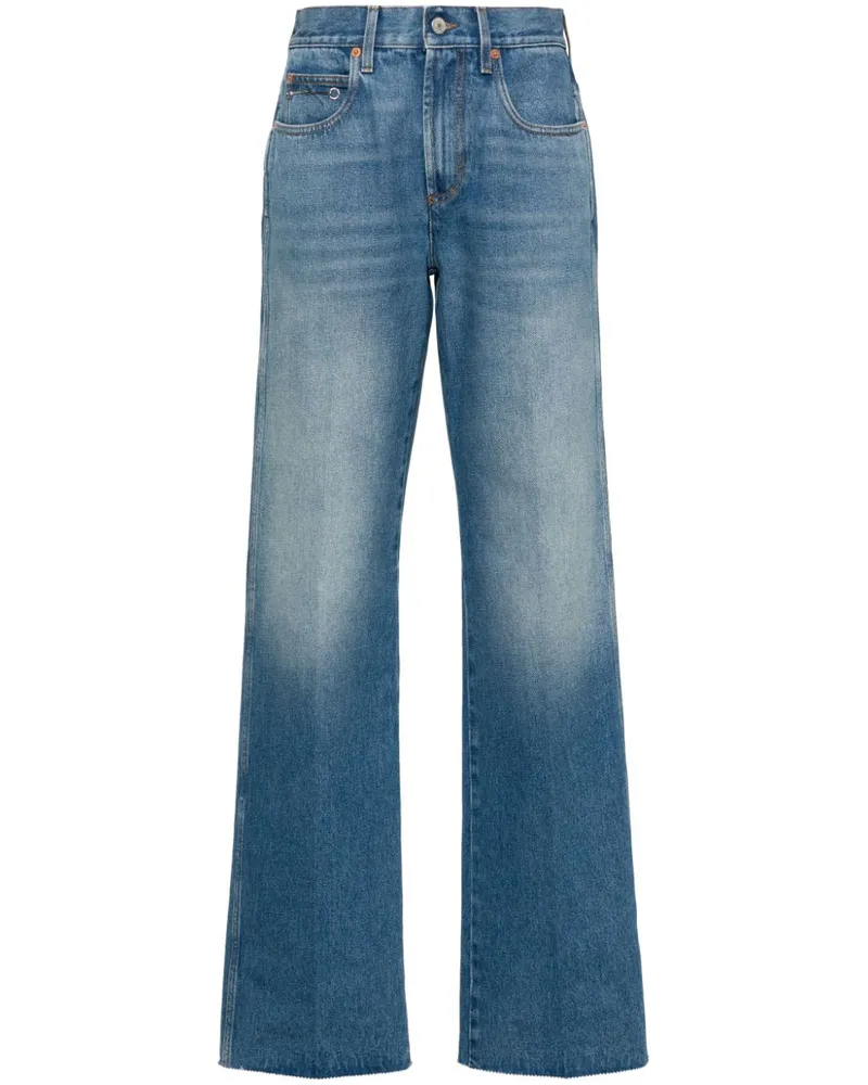 Gucci Tief sitzende Wide-Leg-Jeans - Blau Blau