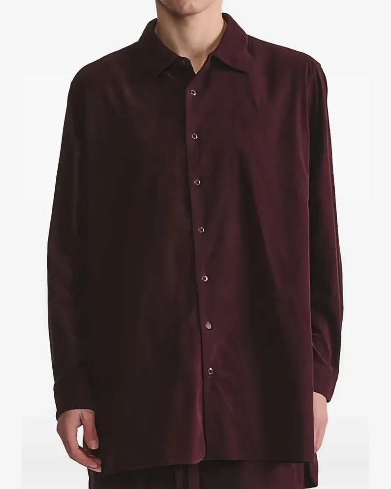 Casey Casey Ikla corduroy long-sleeve shirt - Rot Rot