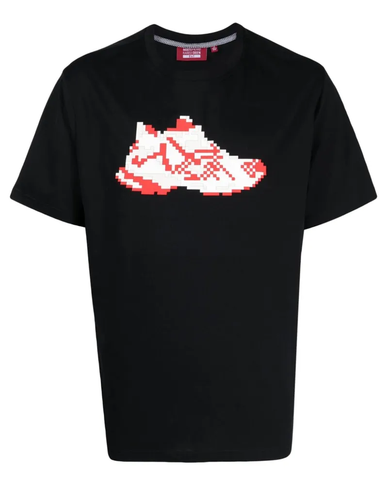 Mostly Heard Rarely Seen T-Shirt mit Red Runner-Print Schwarz