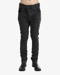 Boris Bidjan Saberi drop-crotch slim-cut trousers Schwarz