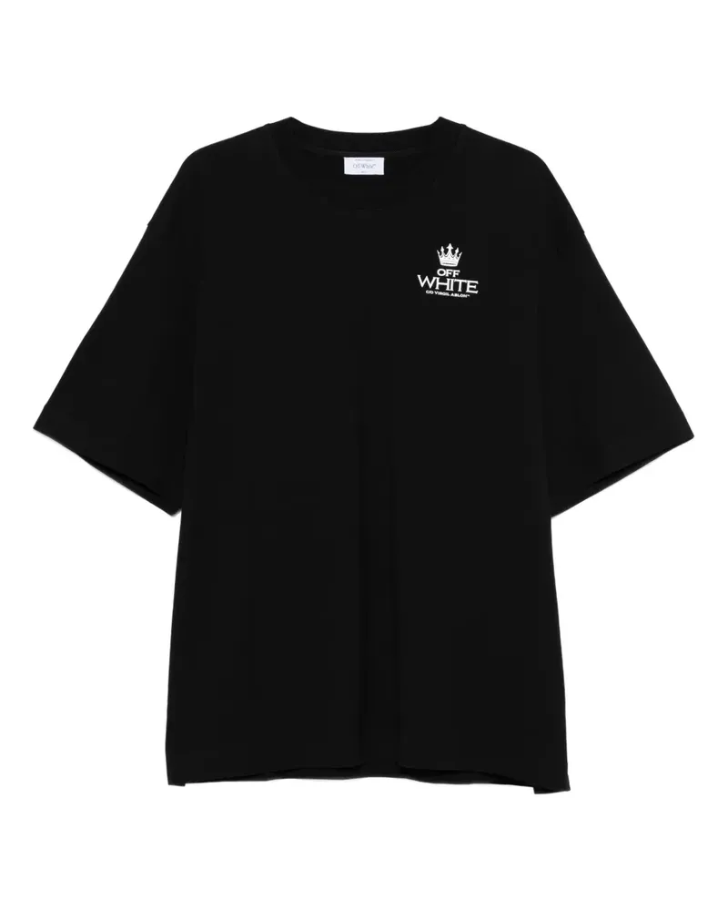 OFF-WHITE T-Shirt mit Logo-Print - Schwarz Schwarz