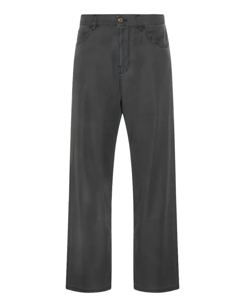Miu Miu Jeans mit Logo-Stickerei - Grau Grau