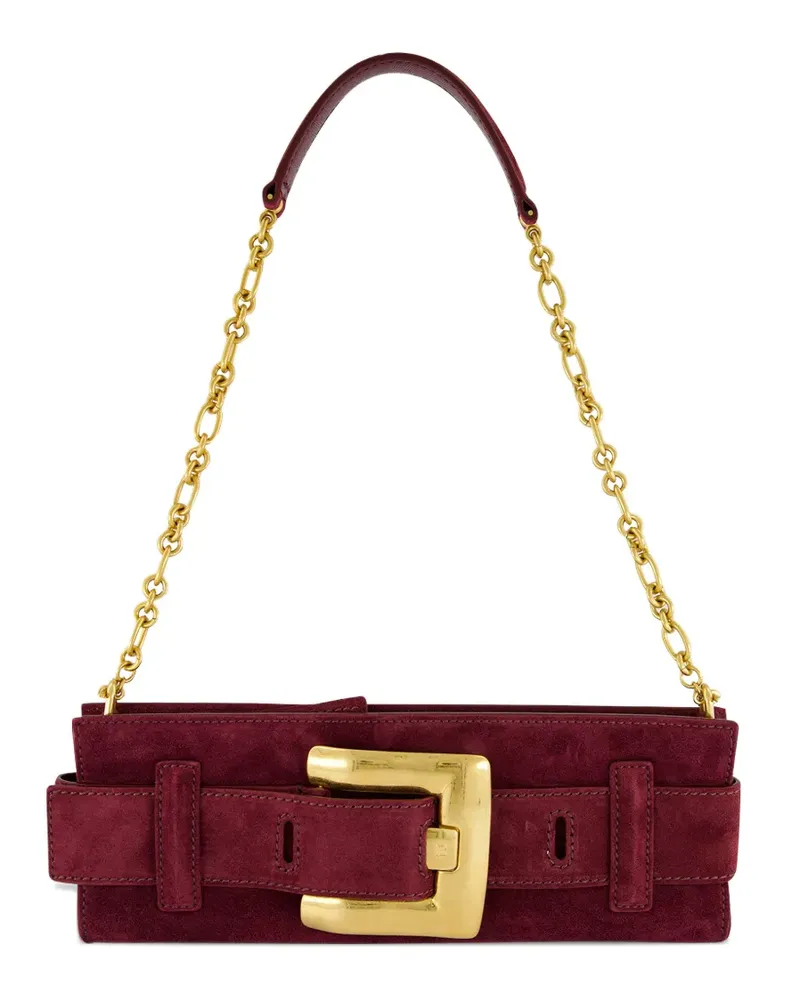 Balmain Anthem buckle-detail shoulder bag - Rot Rot