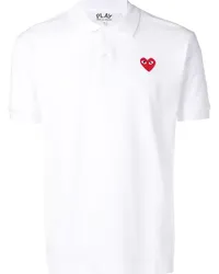 Comme des Garçons Poloshirt mit Herz-Patch Weiß