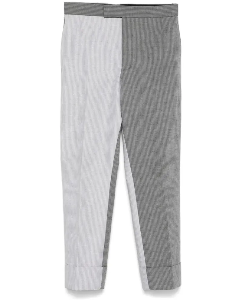 Thom Browne Gestreifte Hose - Grau Grau