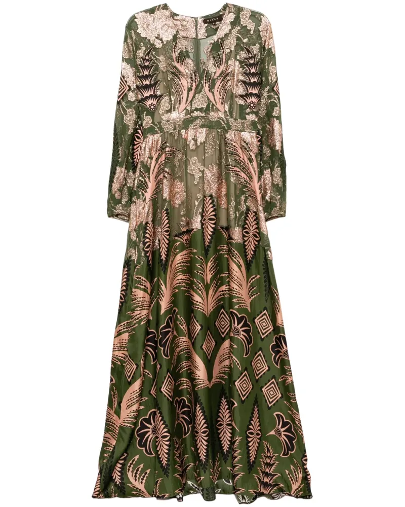 Biyan Langes Kleid mit Empire-Schnitt - Grün Grün