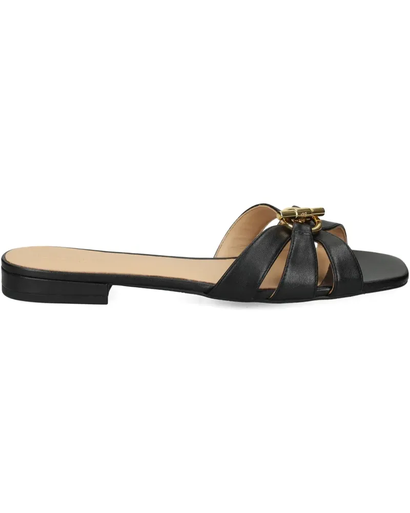 Ralph Lauren buckle-strap leather sandals - Schwarz Schwarz