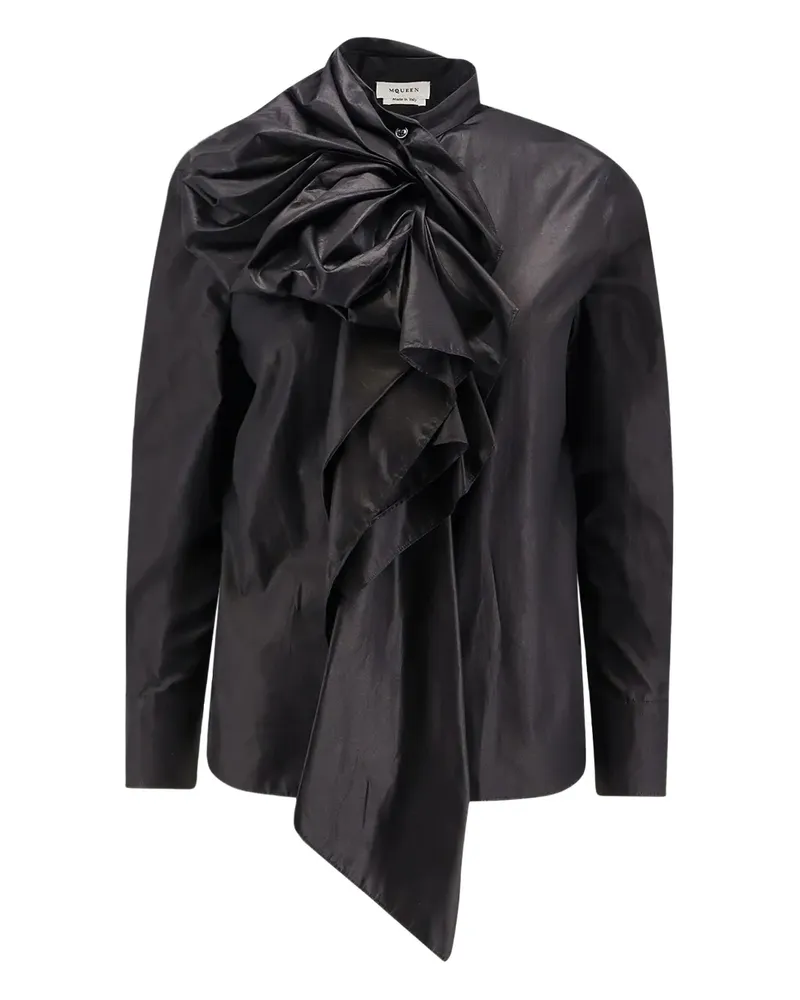 Alexander McQueen bow-detailed buttoned shirt - Schwarz Schwarz