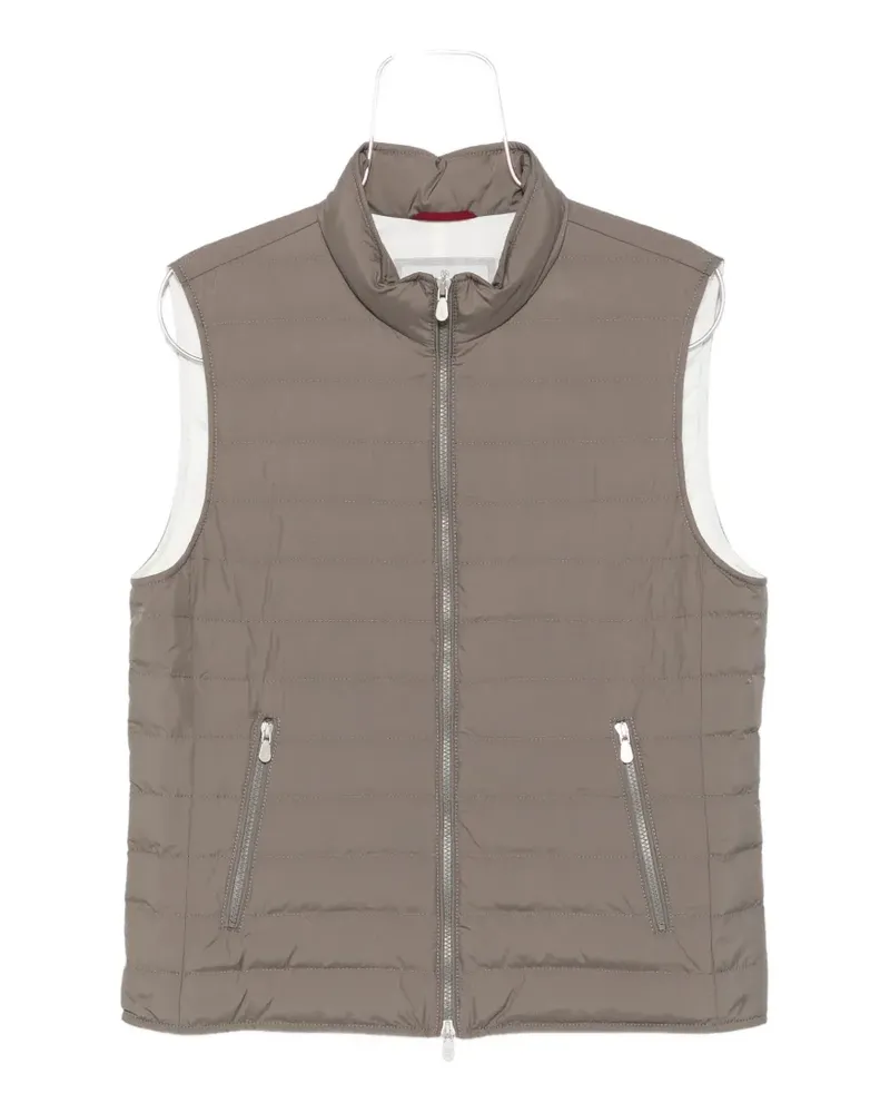 Brunello Cucinelli quilted high-neck gilet - Grün Grün