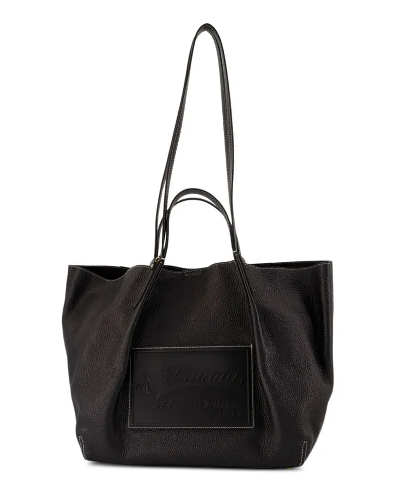 Lanvin Catch Tote Bag mit Logo-Patch - Schwarz Schwarz