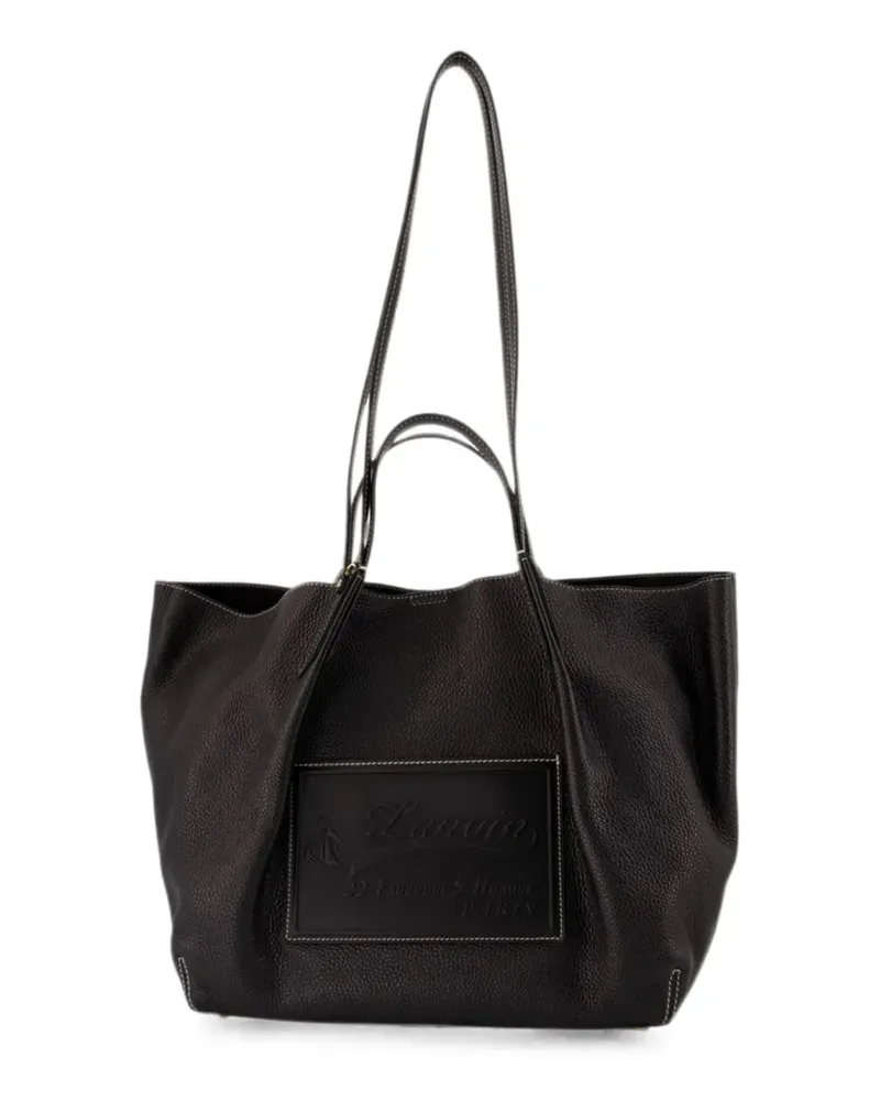 Lanvin Catch logo-patch tote bag - Schwarz Schwarz