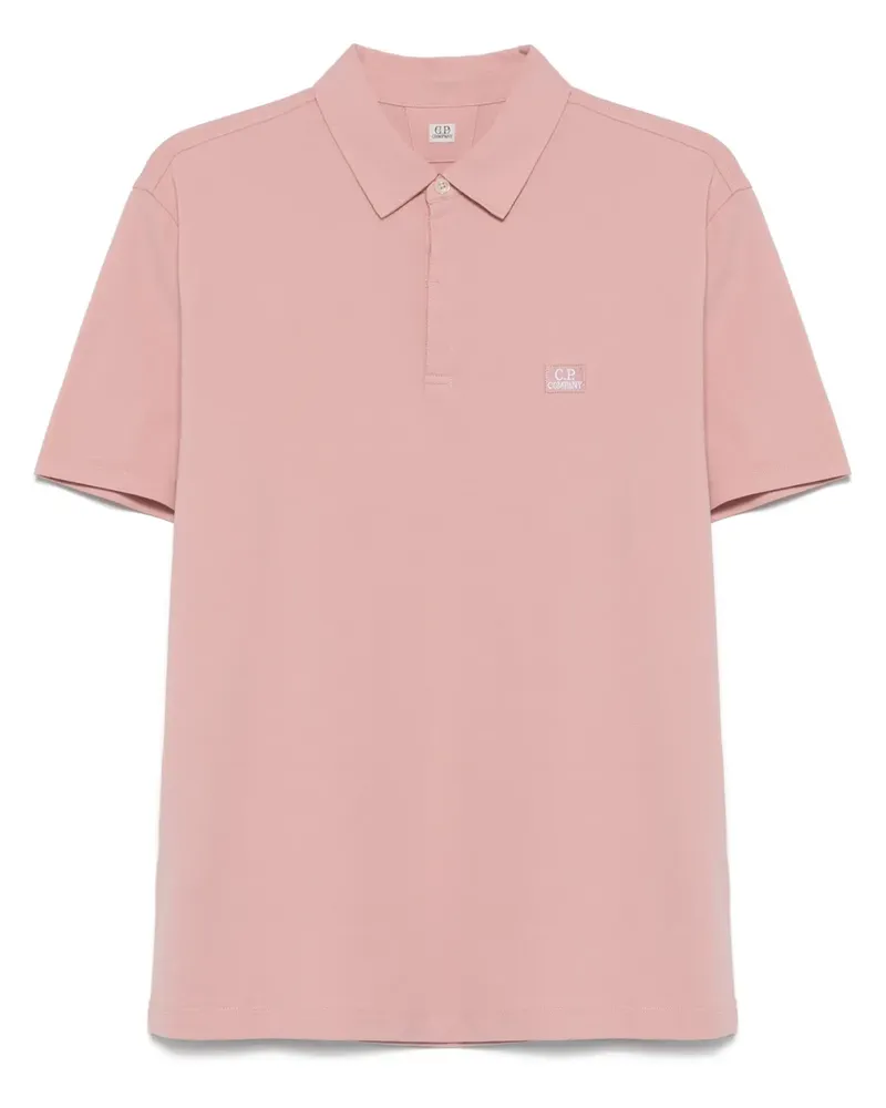 C.P. Company Poloshirt mit Logo-Patch - Rosa Rosa