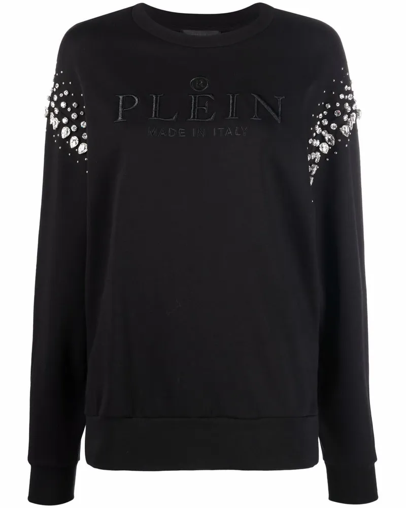 Philipp Plein Crystal Iconic Sweatshirt - Schwarz Schwarz