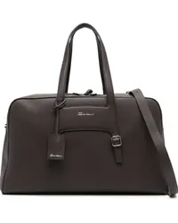 Santoni Reisetasche mit Logo-Stempel Braun