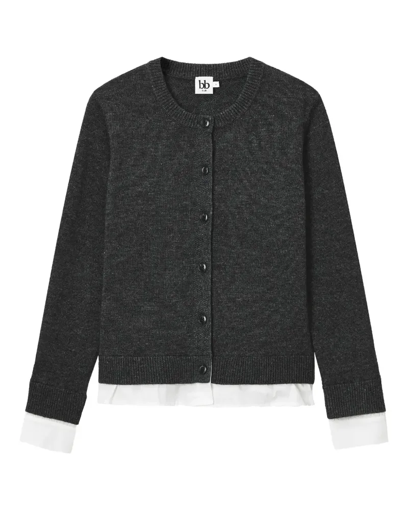 b+ab Cardigan im Layering-Look - Grau Grau