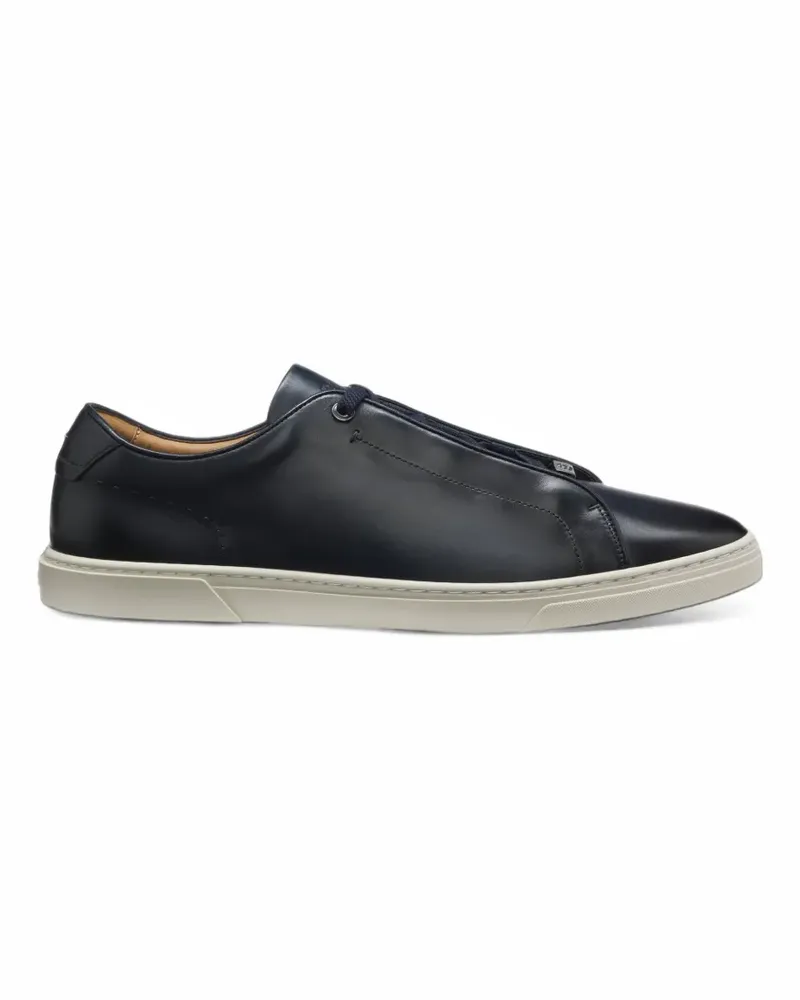 HUGO BOSS Gary Sneakers aus gebürstetem Leder - Blau Blau