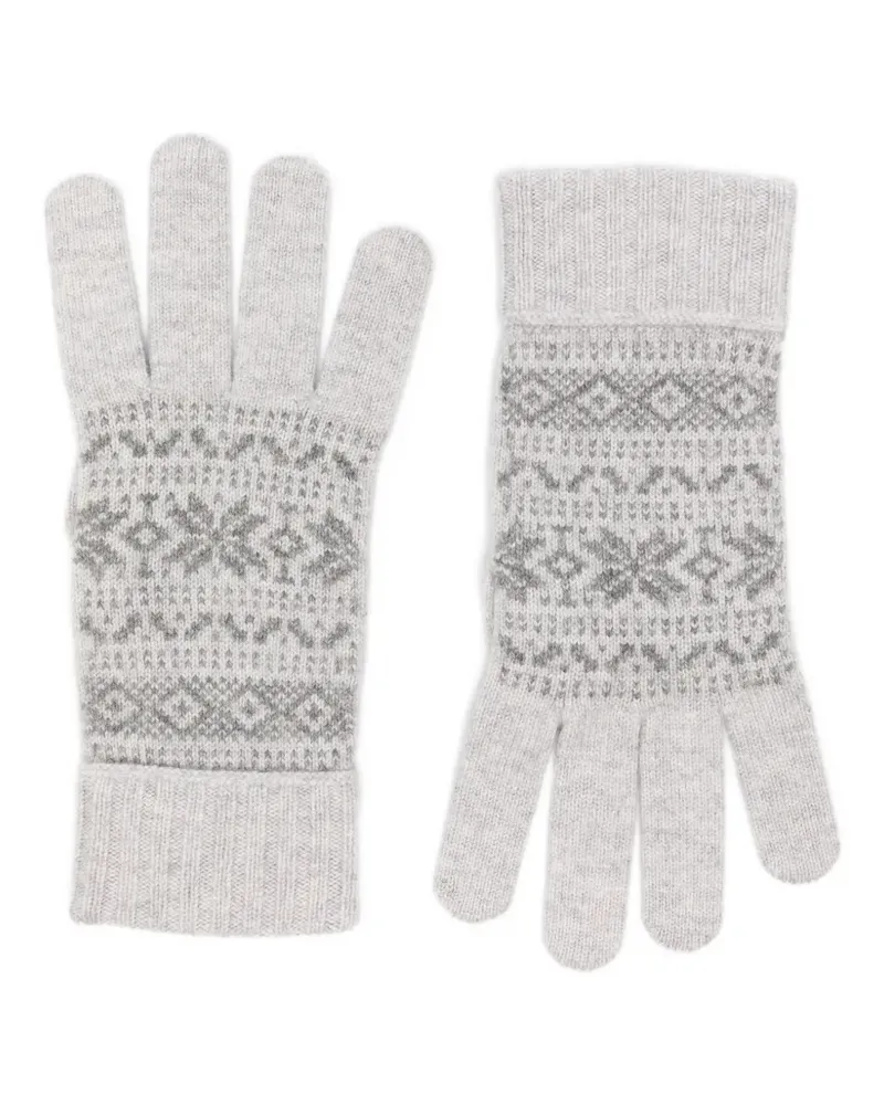 Eleventy Handschuhe aus Kaschmir mit Fair-Isle-Muster - Grau Grau