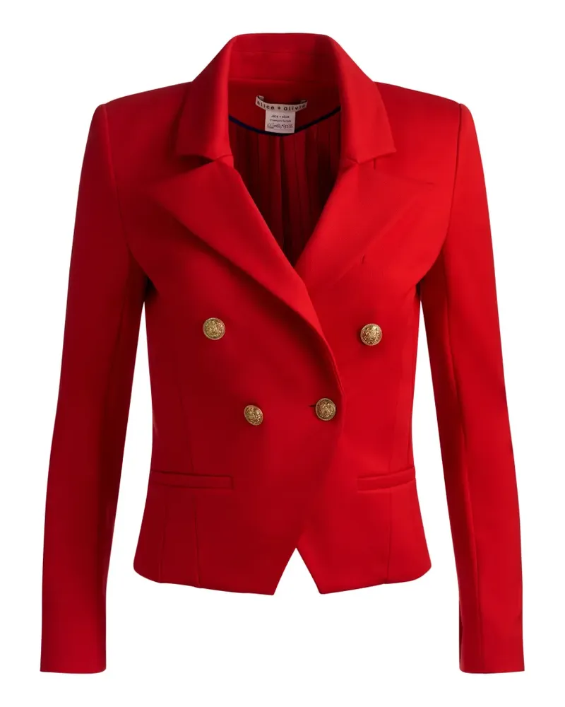 Alice + Olivia Sable double-breasted cropped blazer - Rot Rot